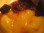 Dessert: Mango sorbet 95 g; raspberry coulis - 35 g; dark chocolate - 11.5 g